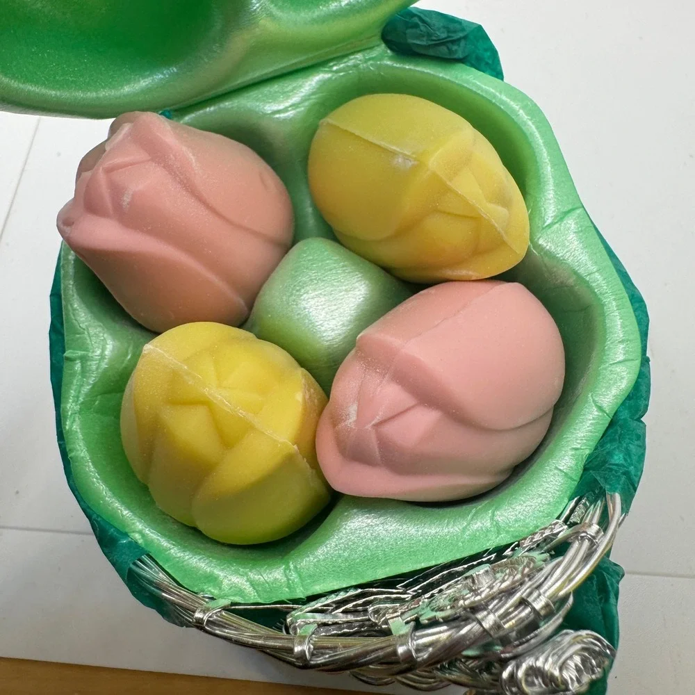 Avon Treasure Basket Floral Occasion Guest Soaps Silver Basket NEW Easter Spring